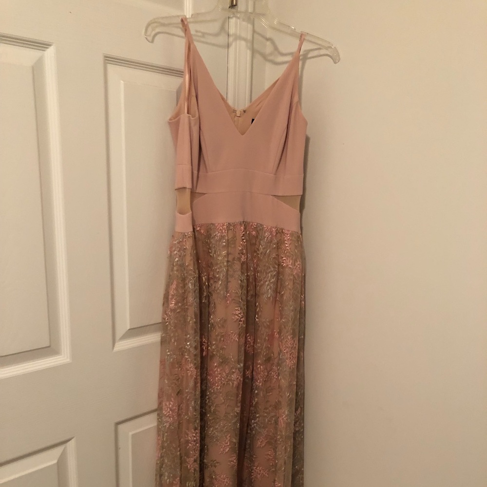 Xscape Blush-Colored Prom Dress
